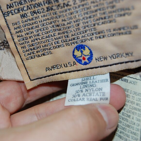 VTG🔥Size:L TYPE G-1 Classic Bomber Flight Patchwork LEATHER Bomber Jacket USA - Picture 15 of 15